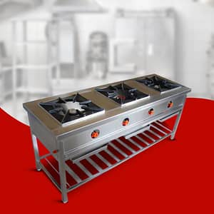 Three Burner Indian Cooking Range