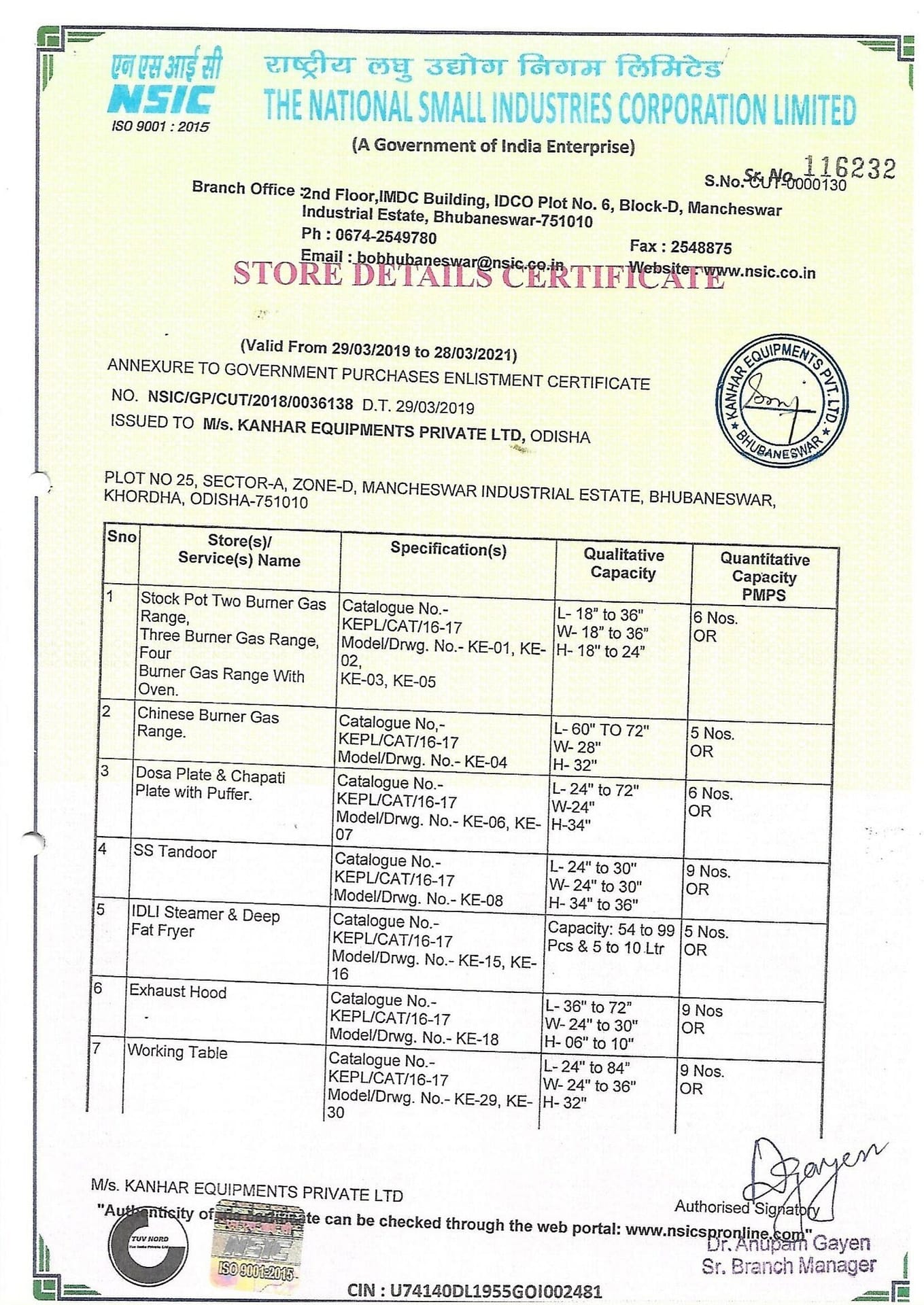 Commercial Kitchen Equipment Manufacturer in Bhubaneswar